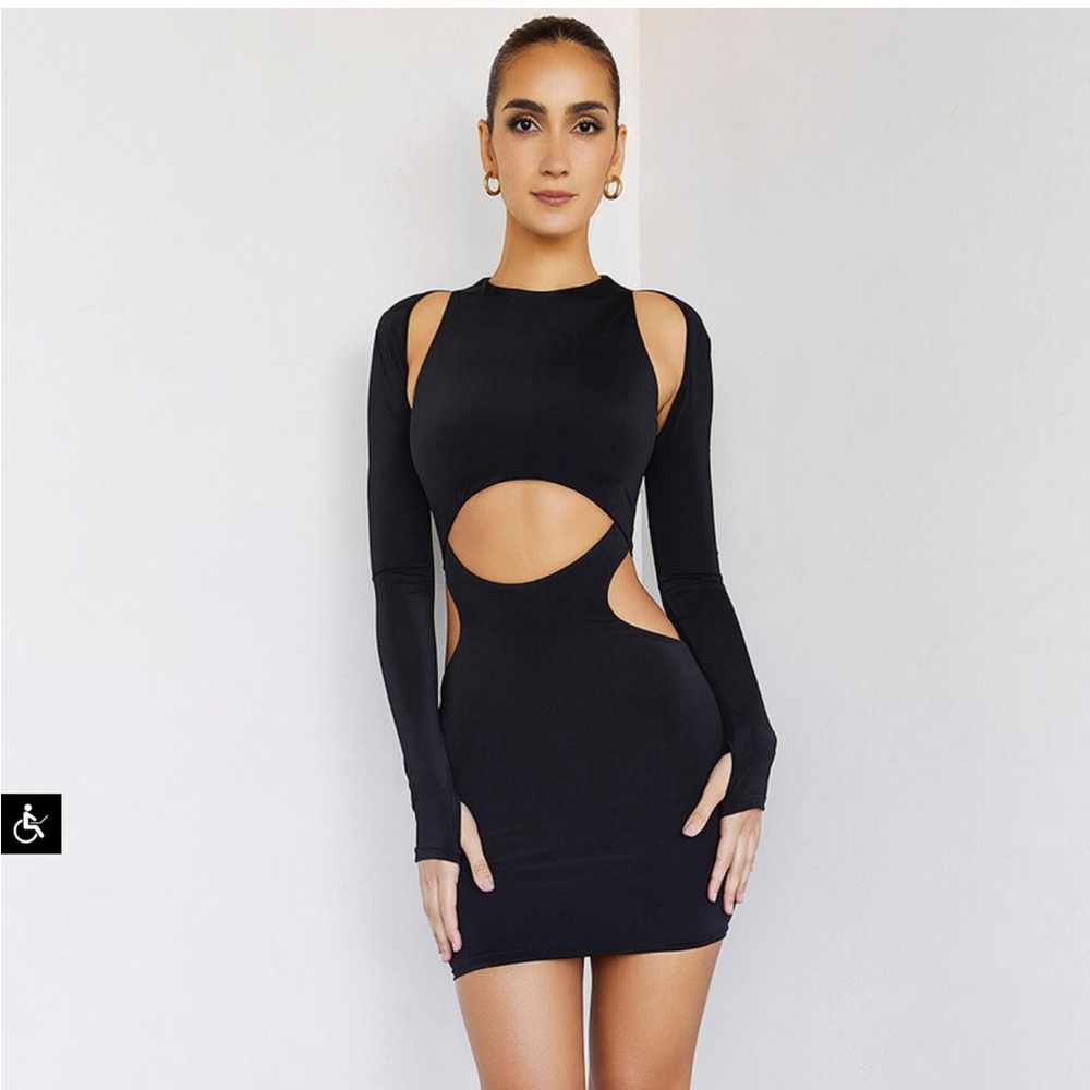 MistressRocks ‘All Yours’ Black Mini Cut Out Dress